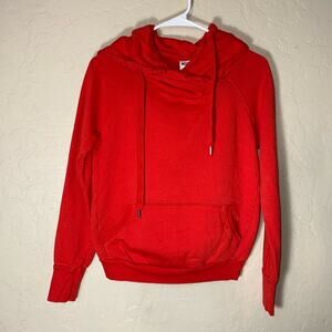 NSF Lisse hoodie in red. Distressed hood. Size P or XS.